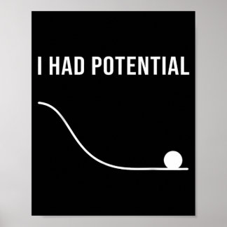Ik Had Potentieel Grappige Sarcastische Minimaal Q Poster