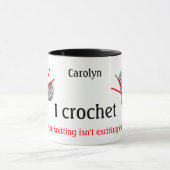 Ik hak omdat breien niet opwindend genoeg is mok (Midden)