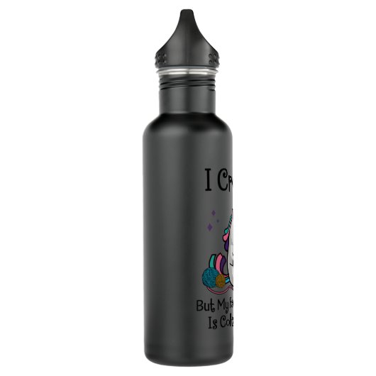 Ik hak op mijn favoriete hobby waterfles  (Links)