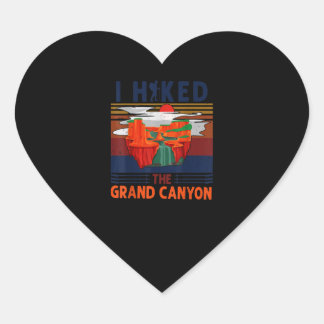 Ik hakte de Grand Canyon Cool Retro Hiking Hart Sticker