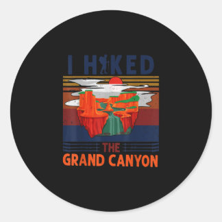 Ik hakte de Grand Canyon Cool Retro  Hiking Ronde Sticker