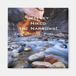 Ik hakte de Narrows, Zion National Park, Magnet Magneet