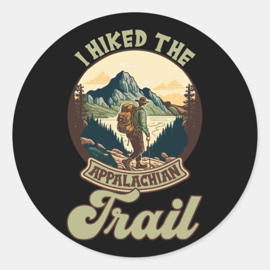 Ik hakte het Appalachian Trail op Thru-Hiking Thro Ronde Sticker (Voorkant)