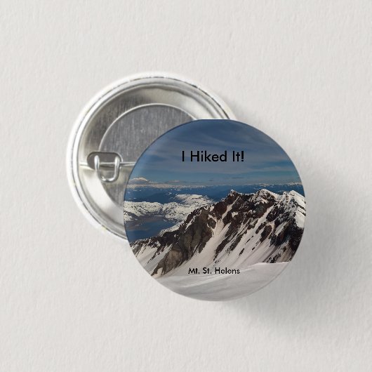 Ik hakte Mt. St. Helens. Ronde Button 3,2 Cm (Voorkant /achterkant)