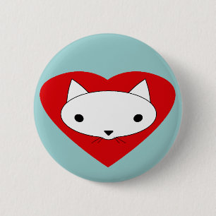 Ik harm mijn kattenknop ronde button 5,7 cm