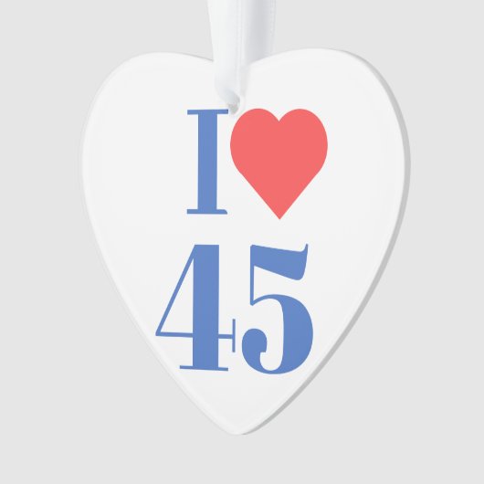 Ik hart 45 ornament (voorkant)