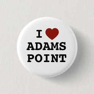 Ik hart Adams Point Knop Ronde Button 3,2 Cm