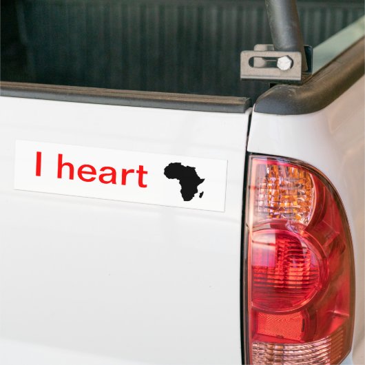 Ik hart Afrika... Bumpersticker (Op Truck)