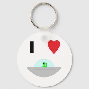 Ik hart Aliens Sleutelhanger