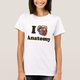 Ik hart Anatomie Wetenschap Super Geek Leraar T-shirt