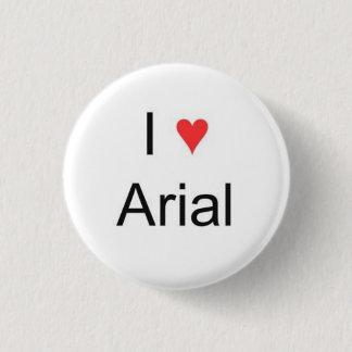 Ik hart Arial Ronde Button 3,2 Cm