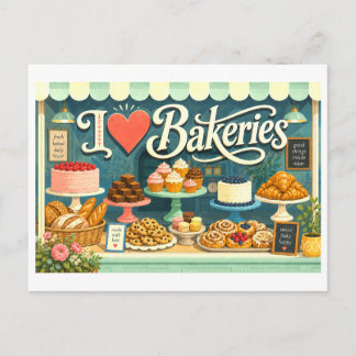 "Ik [Hart] Bakkerijen" Briefkaart