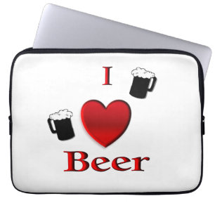 Ik Hart Bier Design Laptop Sleeve
