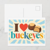 "Ik [Hart] Buckeyes" Briefkaart (Voorkant / Achterkant)