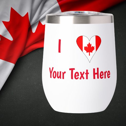 Ik (hart Canadese vlag) Jouw rode tekst
