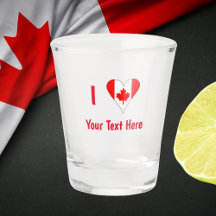Ik (hart Canadese vlag) jouw tekst rood