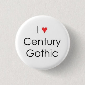Ik hart Century Gothic Ronde Button 3,2 Cm