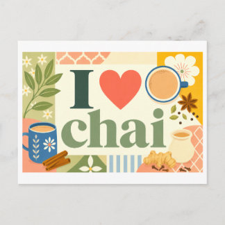 "Ik [Hart] Chai" Briefkaart