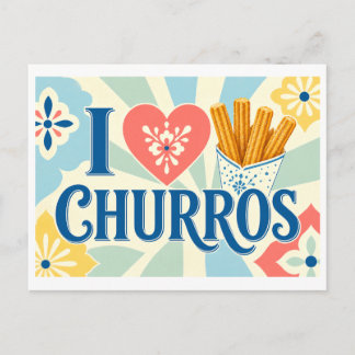 "Ik [Hart] Churros" Briefkaart