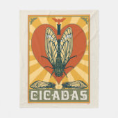 Ik hart cicaden fleece deken (Voorkant)