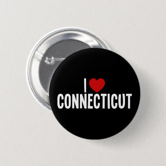 Ik Hart Connecticut Ronde Knop Button 5,7 Cm