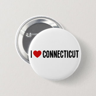 Ik Hart Connecticut Ronde Knop Button 5,7 Cm