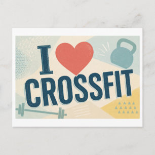 "Ik [Hart] Crossfit" Briefkaart