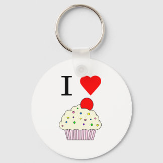 Ik hart Cupcakes Sleutelhanger