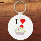 Ik hart Cupcakes Sleutelhanger (Voorkant)