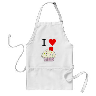 Ik hart Cupcakes Standaard Schort