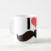 Ik hart Cute Mustache's Koffiemok (Voorkant links)