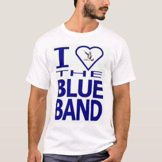 Ik hart de blauwe band t-shirt