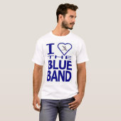 Ik hart de blauwe band t-shirt (Voorkant volledig)