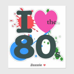Ik hart de jaren '80 Sticker