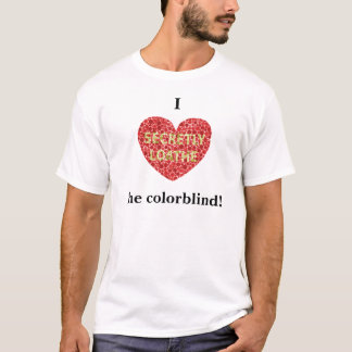 Ik hart de kleurenblinde t-shirt