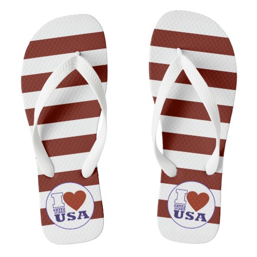 Ik "Hart" De VS Teenslippers (Voetbed)