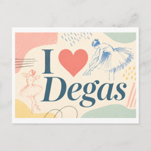 "Ik [Hart] Degas" Briefkaart