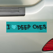Ik hart diep bumpersticker (Op auto)