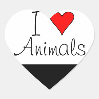 Ik hart dieren hart sticker