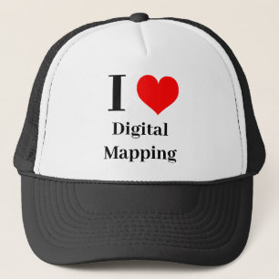 Ik hart Digitale Mapping Trucker Pet
