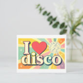 "Ik [Hart] Disco" Briefkaart (Staand voorkant)