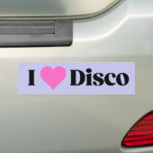 Ik hart disco  muziek van bumpersticker (Op auto)