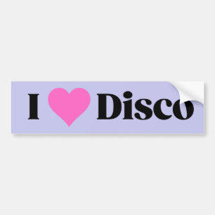 Ik hart disco muziek van bumpersticker