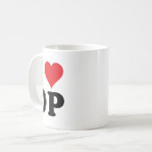 Ik hart DP Initialen Ik hou van D.P. eerste en laa Koffiemok (Voorkant links)