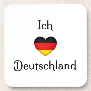 "Ik hart Duitsland" Duitse Pride World Traveler Bier Onderzetter