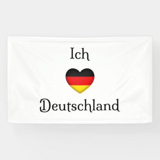 "Ik hart Duitsland" Duitse Pride World Traveler Spandoek (Horizontaal)