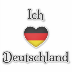 "Ik hart Duitsland" "Ich Liebe Deutschland" Duits Sticker
