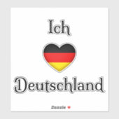 "Ik hart Duitsland" "Ich Liebe Deutschland" Duits Sticker (Vel)