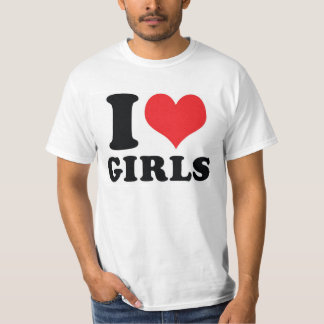Ik Hart- en liefdesmeisjes T-shirt