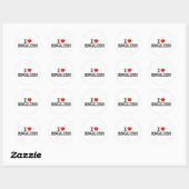 Ik hart Engels Ronde Sticker (Vel)